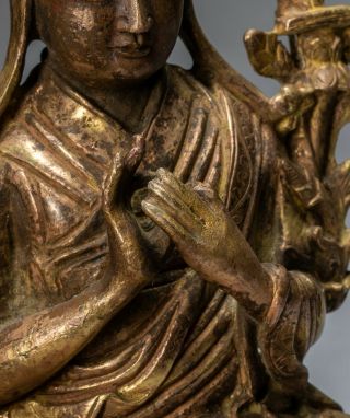 Chinese Antique/Vintage Sino - Tibetan Gilt Bronze Buddha 7