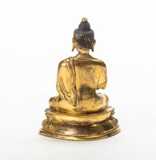 19th Chinese Antique/Vintage Gilt Bronze Figure Of Buddha 3