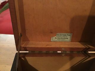 Vintage Globe Wernicke Wood Dovetail USA Made Index Card File Box 2