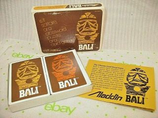 Bali Card Game 1975 Two Decks Vintage Complete With Instructions By Aladdin