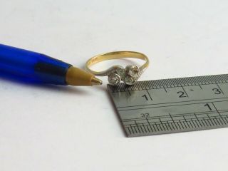 18ct solid gold & Platinum art Deco era Diamond Ring Size L.  1.  9gram 8