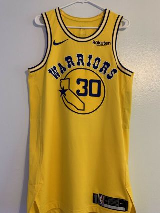 Rare Stephen Curry Warriors 2018 Game Issued Nike Jersey