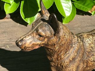 Vintage Hubley German Shepherd Door Stop Cast Iron 2