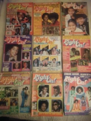 RIGHT ON MAGAZINES VINTAGE RARE FROM 1972 to 1990 33 from 70,  s 2