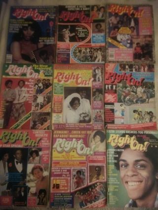 RIGHT ON MAGAZINES VINTAGE RARE FROM 1972 to 1990 33 from 70,  s 3