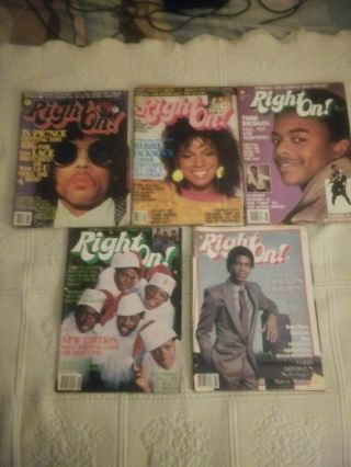 RIGHT ON MAGAZINES VINTAGE RARE FROM 1972 to 1990 33 from 70,  s 6