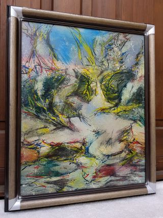 ZAO WOU KI 趙無極 signed oil painting Zhao Wuji Chinese France abstract Zhào Wújí 3