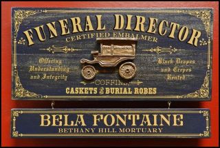 Personalized Funeral Director Vintage Wood Plank Sign,  Office,  Home,  Man Cave