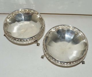 1930 Solid Silver Three Footed Bon Bon Dish Bowls