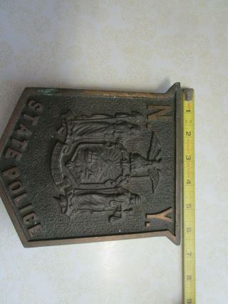 Vintage York State Police Brass Bumper Plate