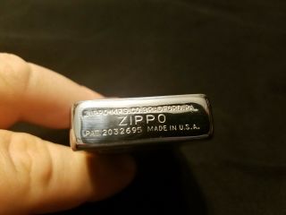 Zippo Lighter Brushed Chrome Pre1946 Man Under Street Light Never Struck Vintage 7
