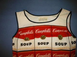 Andy Warhol 1960 ' s Campbell ' s Souper Dress With Insert Papers. 4