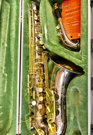 Julius Keilwerth Sx90R Silver & Gold Alto Saxophone RARE $5900.  00 12