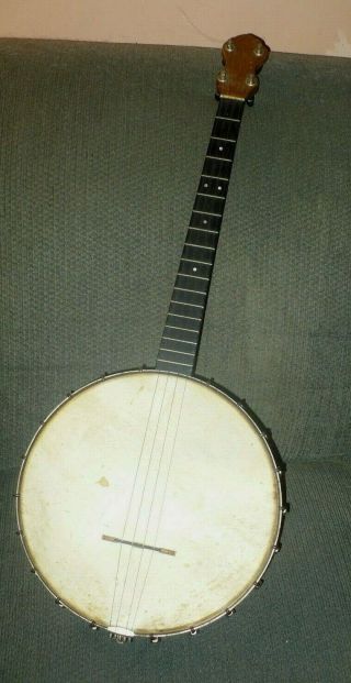 Antique 4 - String Tenor Banjo 18 Fret Vintage Musical Instrument