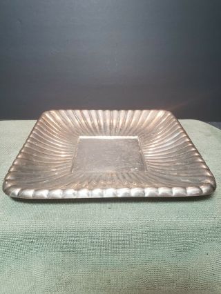 Vintage Sterling Silver Reed Barton Tray 8 1/2 Inches 13.  7 Ounces Scrap? Ruffled