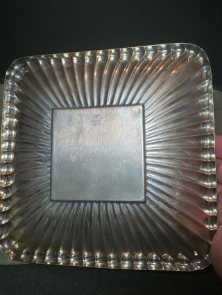 Vintage Sterling Silver Reed Barton Tray 8 1/2 Inches 13.  7 Ounces Scrap? Ruffled 7