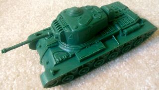 Vintage 1960s Marx Battleground Playset - Dark Green 41 Tank Us Army Wwii