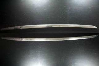 Antique 89cm Japanese Katana Sword WAZAMONO Katsuie勝家 Samurai Nihonto w Red Saya 5