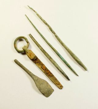 Selection of 5 Ancient Roman Bronze Medical/Dental Tools - 2nd - 4th C AD 2