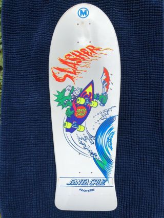 Vintage NOS Santa Cruz SLASHER Skateboard Keith Meek Rare 1st Run Kendall 5