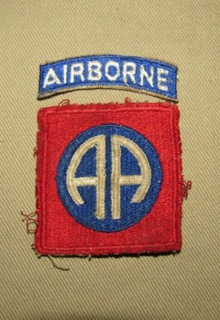 Wwii Us Army 82nd Airborne Patch With Tab.