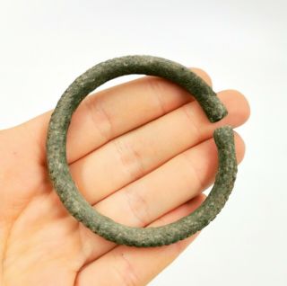 Large Viking Ca.  900 Ad Bronze Bracelet - Wearable - Rare - R504