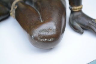 Antique Partial Gilt Gem Set Tibetan/Nepalese Bronze Tara 10