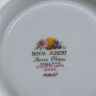 Vintage Porcelain Tea Cup & Saucer SET Royal Albert Country Fayre Dorset Fruits 4