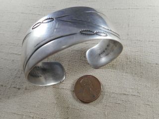 Early Silver Navajo Bracelet With Really Soft Wear