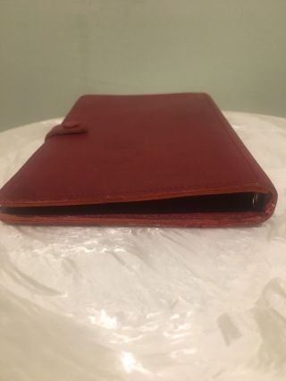 Rare Vintage Filofax Travelfax Calf Leather Made In England Red EUC 4