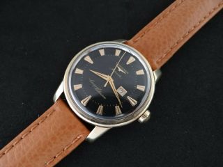 VINTAGE LONGINES CONQUEST CALENDAR GOLD & S.  STEEL AUTOMATIC CAL 19 AS 2