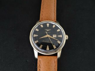 VINTAGE LONGINES CONQUEST CALENDAR GOLD & S.  STEEL AUTOMATIC CAL 19 AS 3