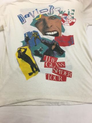 Vintage David Bowie The Glass Spider Tour 1987 Concert T - Shirt Size Large 4