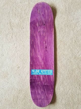 RARE Nos 1994 Wade Speyer Think slick bottom skateboard deck 90s vintage 2