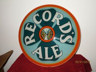 Rare 1934 Record ' s Ale Brewery reverse paint on glass Beer Sign Watkins Glen,  NY 8