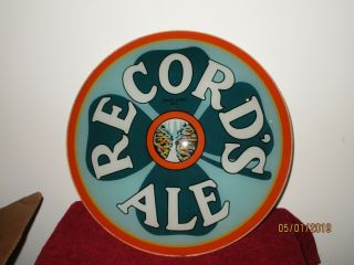Rare 1934 Record ' s Ale Brewery reverse paint on glass Beer Sign Watkins Glen,  NY 9