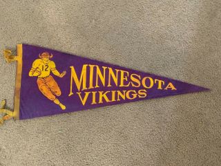 Minnesota Vikings 1960’s Rare Vintage Pennant