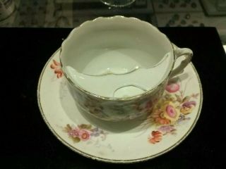 Vintage Fine Porcelain Mustache Saucer/tea Cup