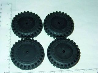 Set Of 4 Rubber Tonka Script Tire Toy Parts Tkp - 019 - 4