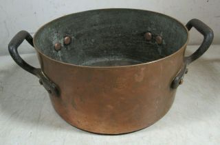 Rare Large Antique Double Handle The Ed.  Ney Co Copper Pot York Cookware