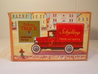 Vintage Tin Toy Delivery Truck By Schylling Toys Home Run Chewing Gum Pencil Box