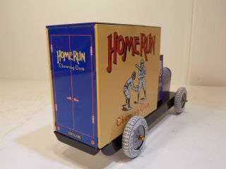 Vintage Tin Toy Delivery Truck by Schylling Toys Home Run Chewing Gum Pencil Box 2
