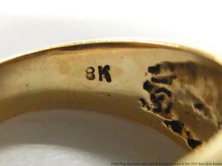 18k Gold Syn Spinel Color Change Sapphire Ring Ladies Vintage Retro Deco Sz3.  25 8