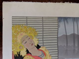 1940 Paul Jacoulet Japanese Woodblock Print Apres La Danse Celebes 32/350 2