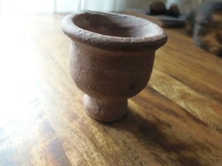 Ancient Antique Clay Ceramic Ware Pottery Cup with Flared Rim 4