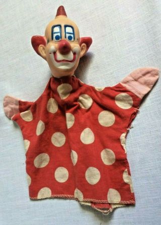 Vintage Bob Smith Howdy Doody Rubber Head Clarabell The Clown Puppet Tv Toy