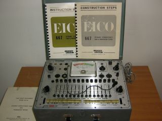 Vintage Eico 667 Dynamic Conductance Tube & Transistor Tester W/manuals