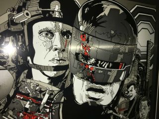 Robocop Metal Variant Print - Tyler Stout Mondo - Signed - Rare 6