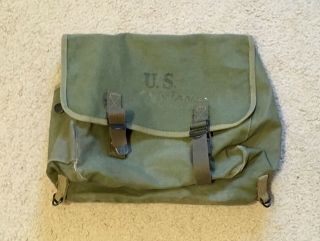 Wwii Us M36 Musette Bag Pack 1944 Hepburn Mfg Co Drab Olive