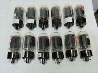 Vintage Group Of 12 Rca 6l6gc Blackplates